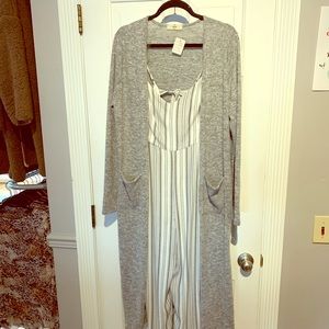Long Light Grey Cardigan